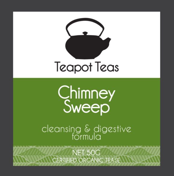 chimney sweep_cleansing and digestive formula_teapot teas_label