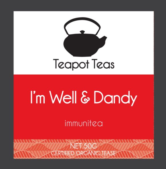 i'm well and dandy_immunitea_teapot teas_label